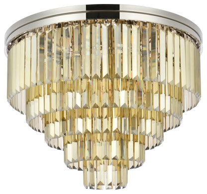 Elegant Lighting 1231F32-GT/RC Sydney 17 Light 32"W Flush Mount - Matte BlackBy Elegant Furniture & Lighting