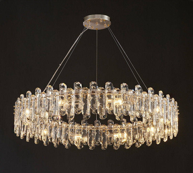 Agnadello | Creative Сrystal Ring Ceiling LED Chandelier for Bedroom, Medium - Dia31.5" / Dia80cm, Cool Light, Non-DimmableBy Miron Demid LLC