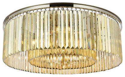 Urban Classic Sydney 10-Light Metal Royal Cut Flush Mount in NickelBy Urban Classic