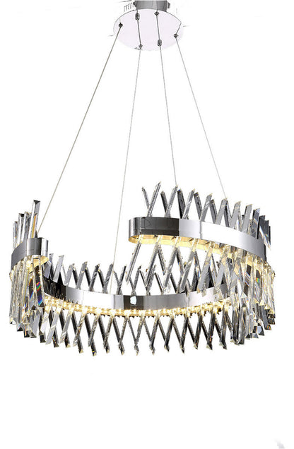 Beautiful Things Lighting Hammered Crystal Crescent Ring LED Chandelier BTL005By Beautiful Things Lighting