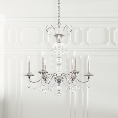 Schonbek At1006N-48H 6 Light Crystal Chandelier, Antique SilverBy Schonbek