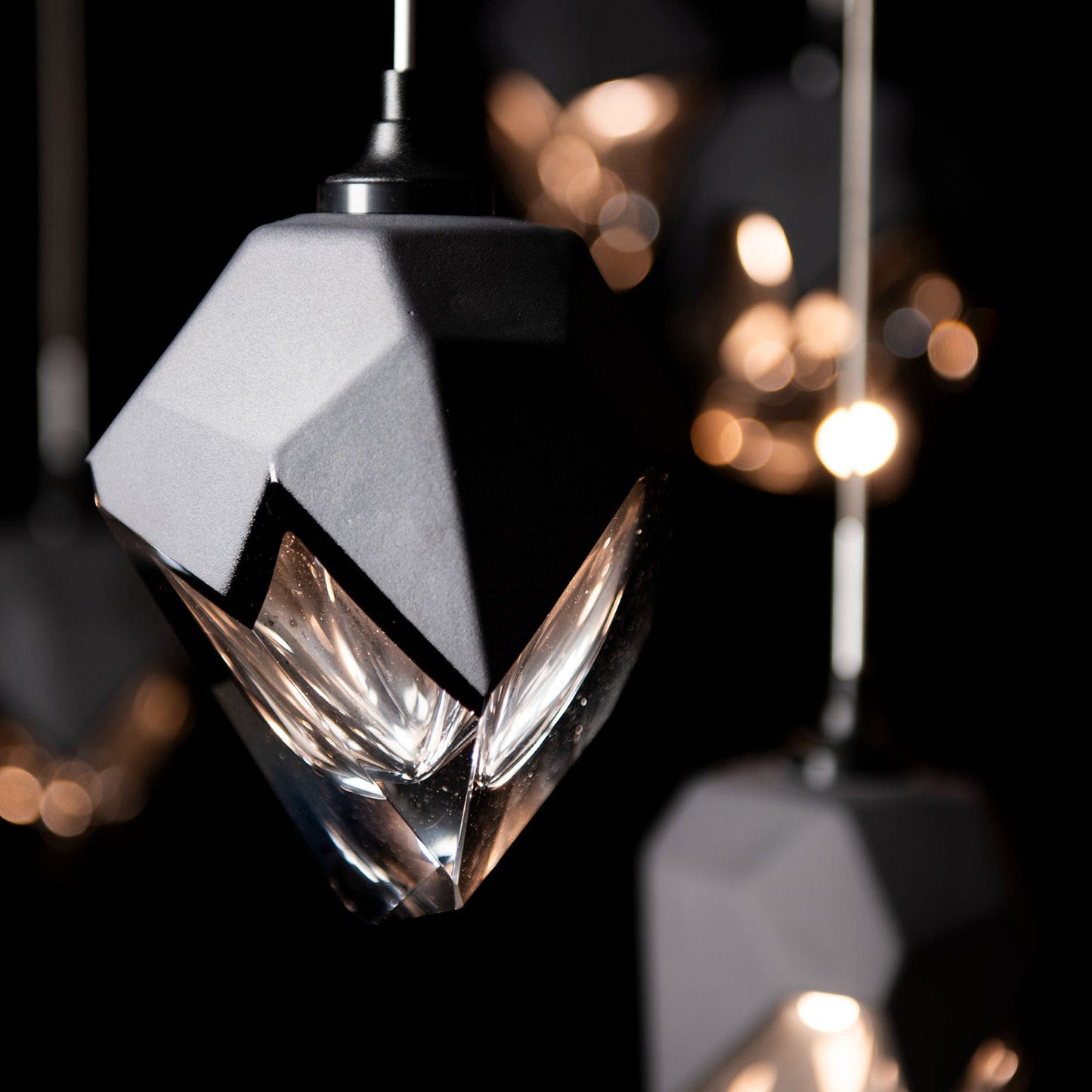 Chrysalis 10-Small Crystal Mobile Pendant, Black/Black Crystal, StandardBy Hubbardton Forge