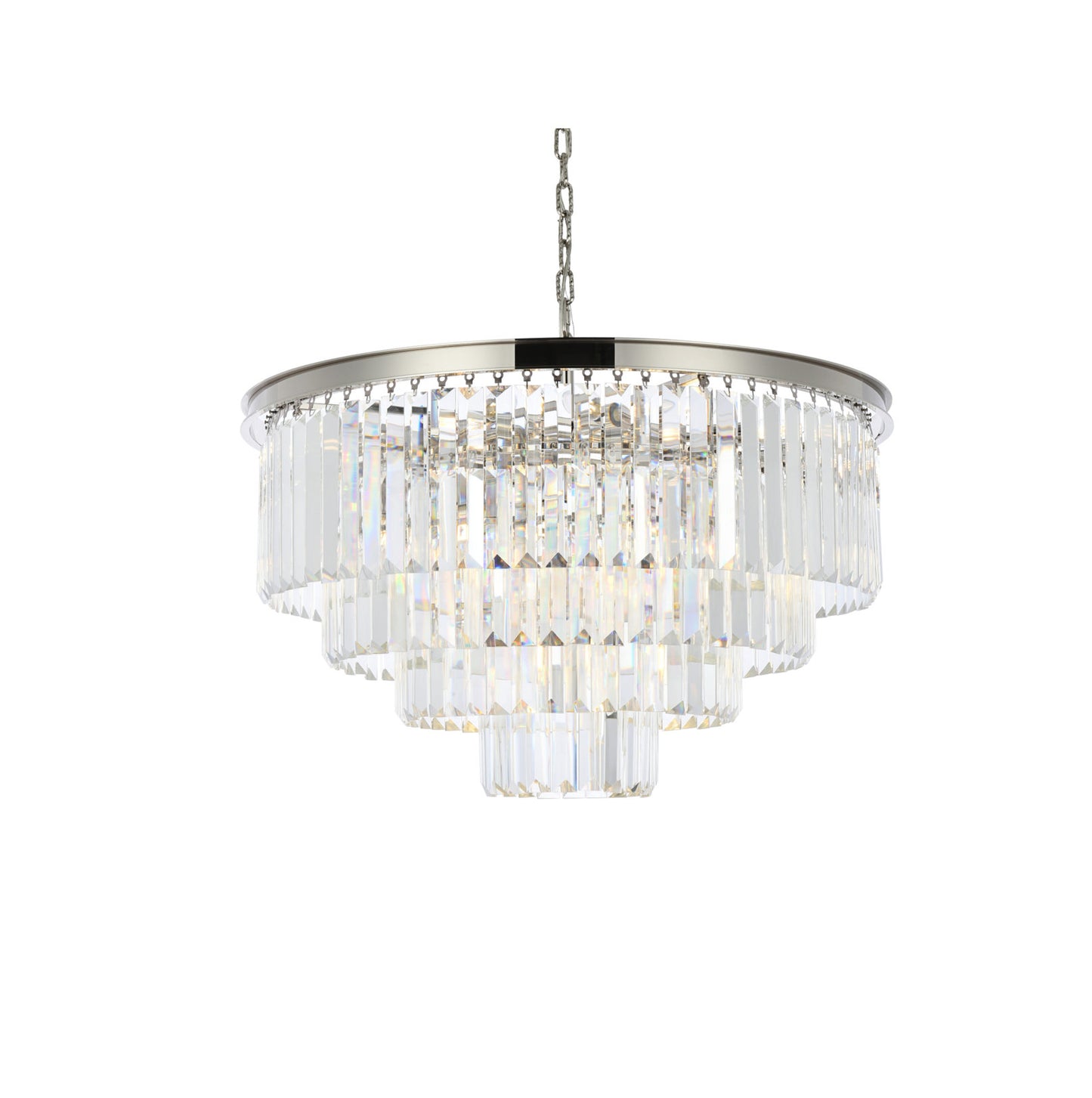 Elegant Lighting 1231D32/RC Sydney 17 Light 32"W Crystal - Polished NickelBy Elegant Furniture & Lighting