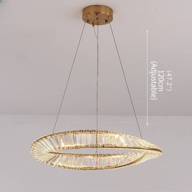 Monthey | Modern Gold Crystal Chandelier for Living Room, Dia31.5x23.6"/80x60cmBy Miron Demid LLC