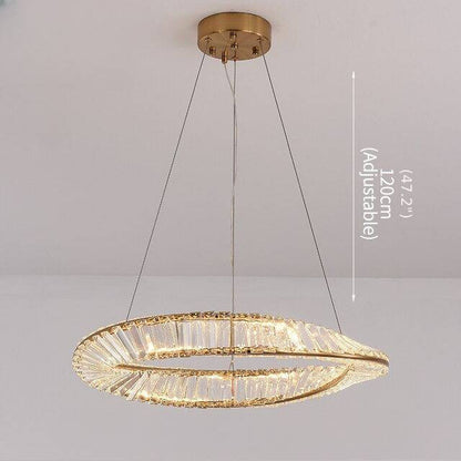 Monthey | Modern Gold Crystal Chandelier for Living Room, Dia31.5x23.6"/80x60cmBy Miron Demid LLC