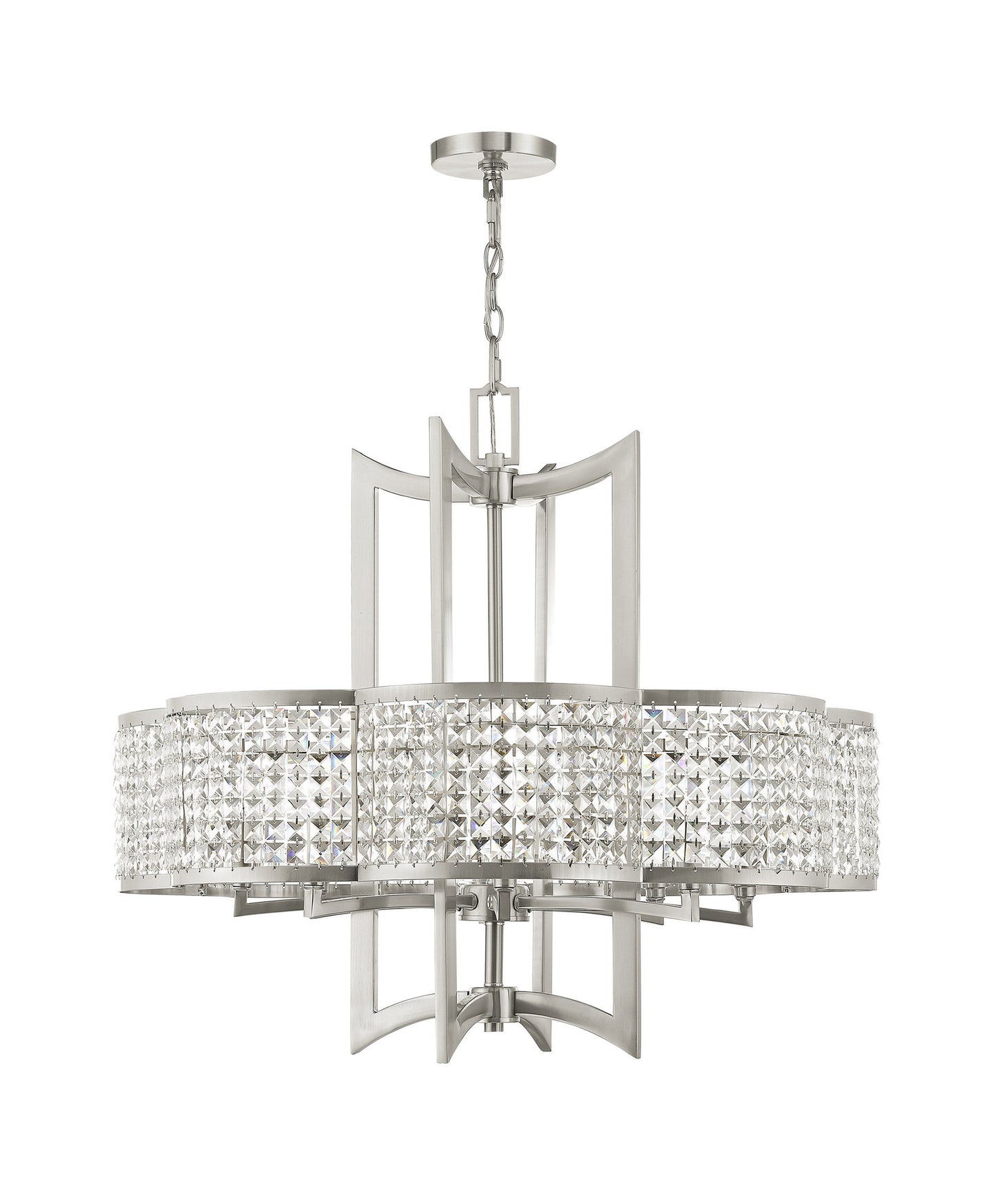 Livex Lighting 50578 Grammercy 8 Light 1 Tier Crystal Chandelier - BrushedBy Livex Lighting Inc.