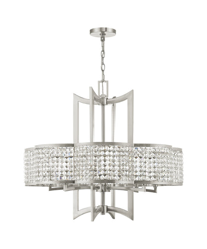 Livex Lighting 50578 Grammercy 8 Light 1 Tier Crystal Chandelier - BrushedBy Livex Lighting Inc.