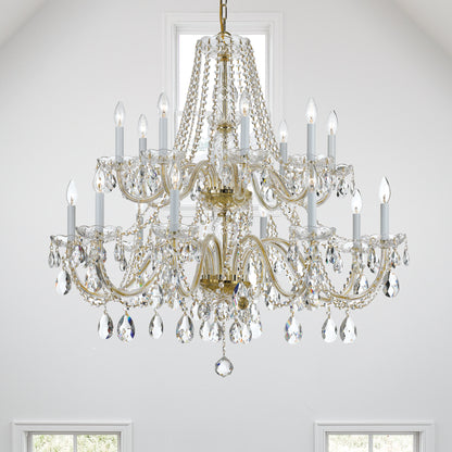 Crystorama Lighting Group 1139-CL-SAQ Traditional Crystal 16 - Polished ChromeBy Crystorama Lighting