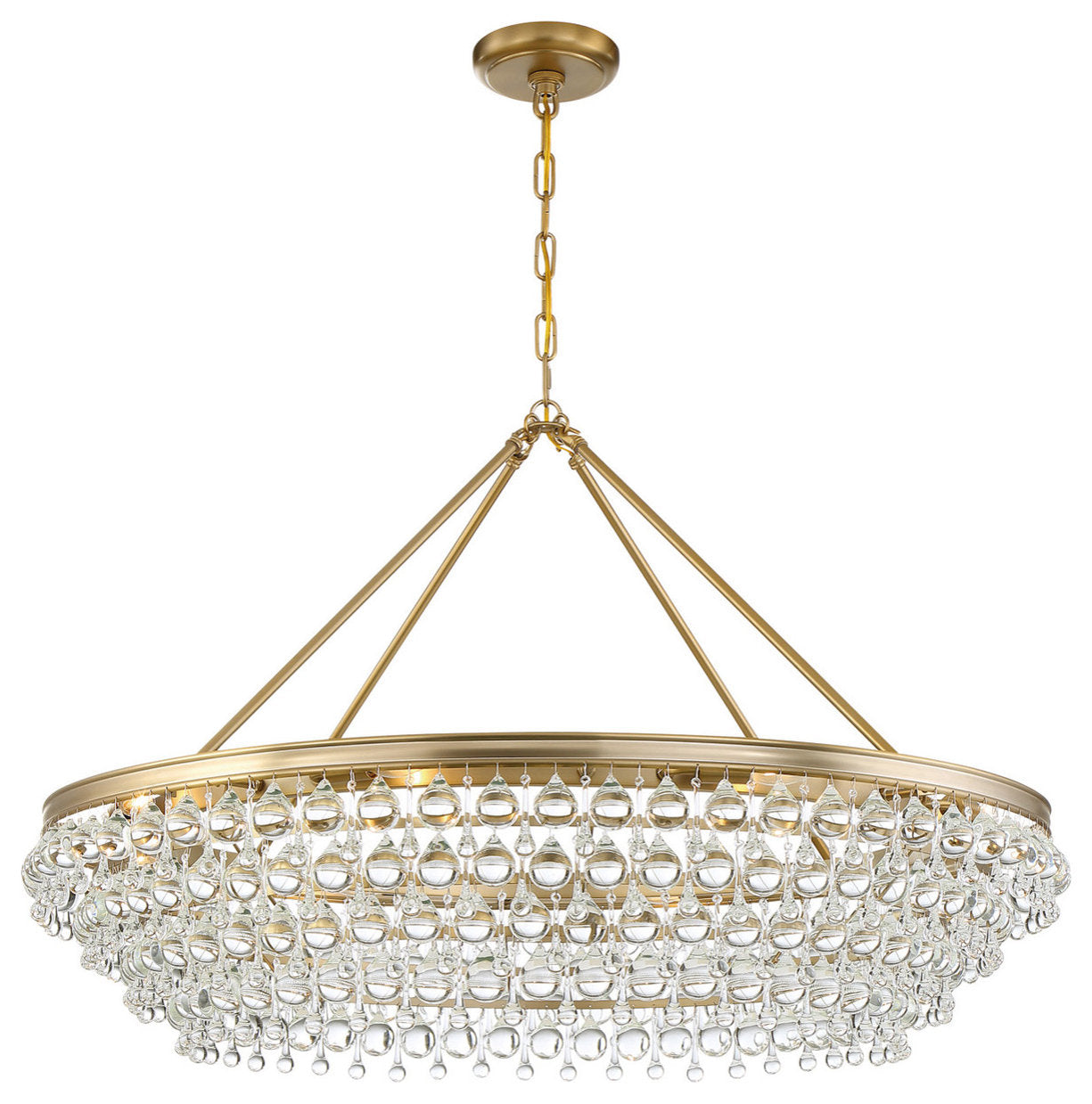 Calypso 8 Light Chandelier in Vibrant GoldBy Crystorama Lighting