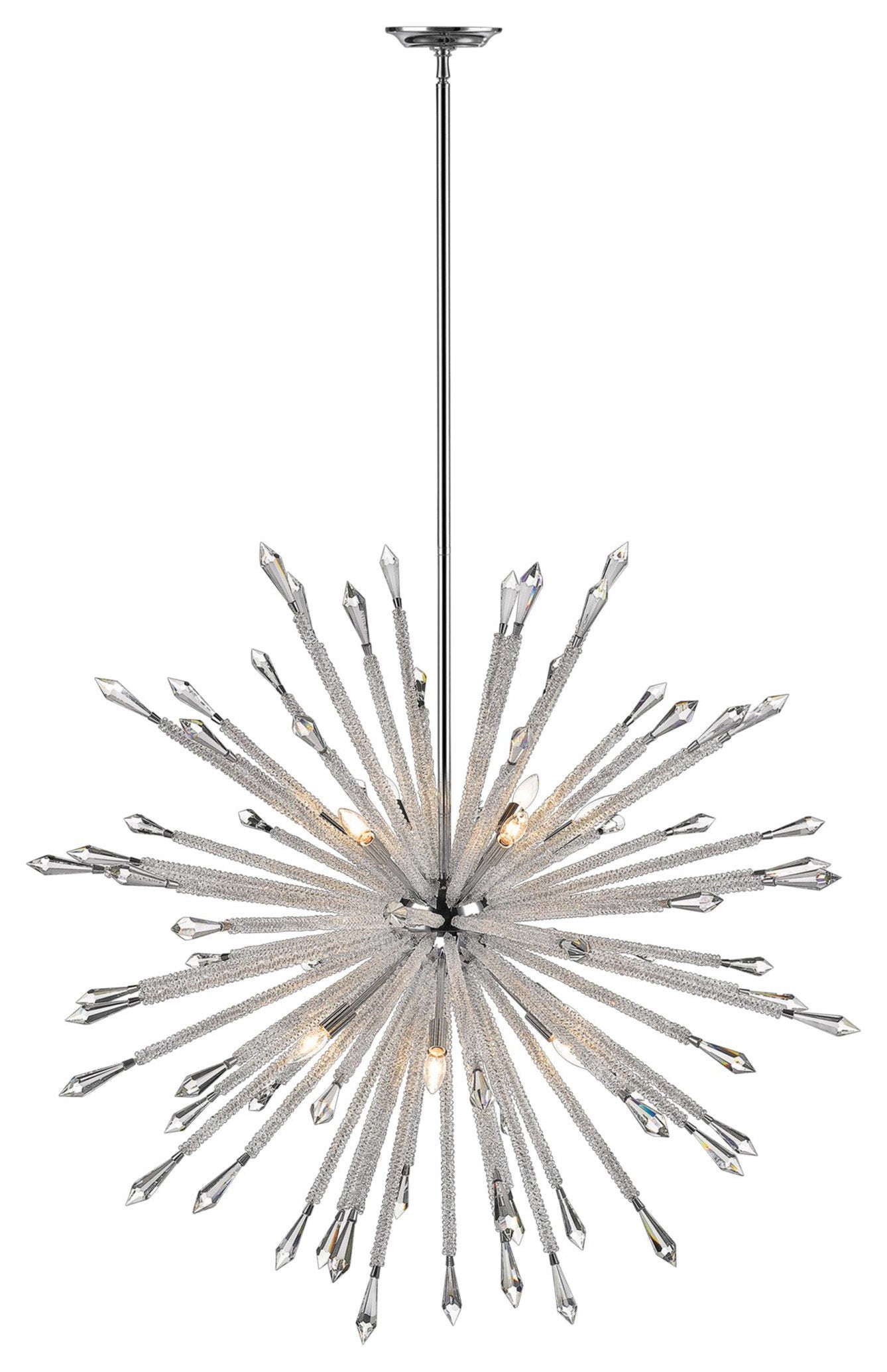 Z-Lite 4002-12 Soleia 12 Light 47"W Crystal Sputnik Chandelier - ChromeBy Z-LIte