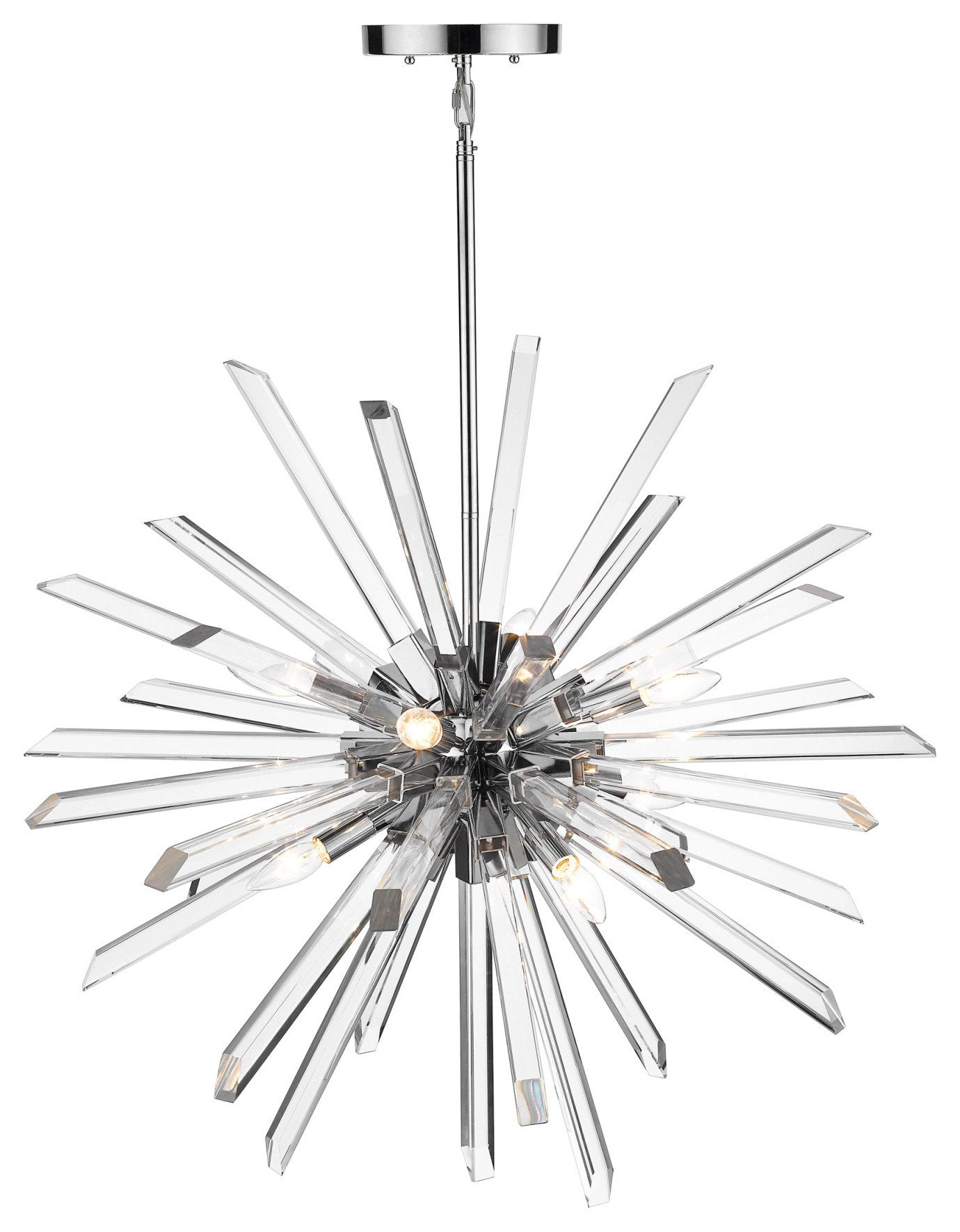 Z-Lite 4003-8 Burst 8 Light 33"W Crystal Globe Sputnik Chandelier - ChromeBy Z-LIte