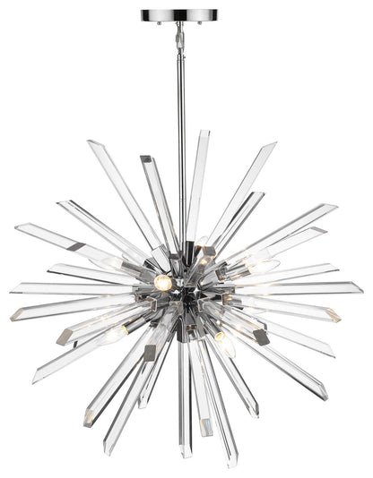 Z-Lite 4003-8 Burst 8 Light 33"W Crystal Globe Sputnik Chandelier - ChromeBy Z-LIte