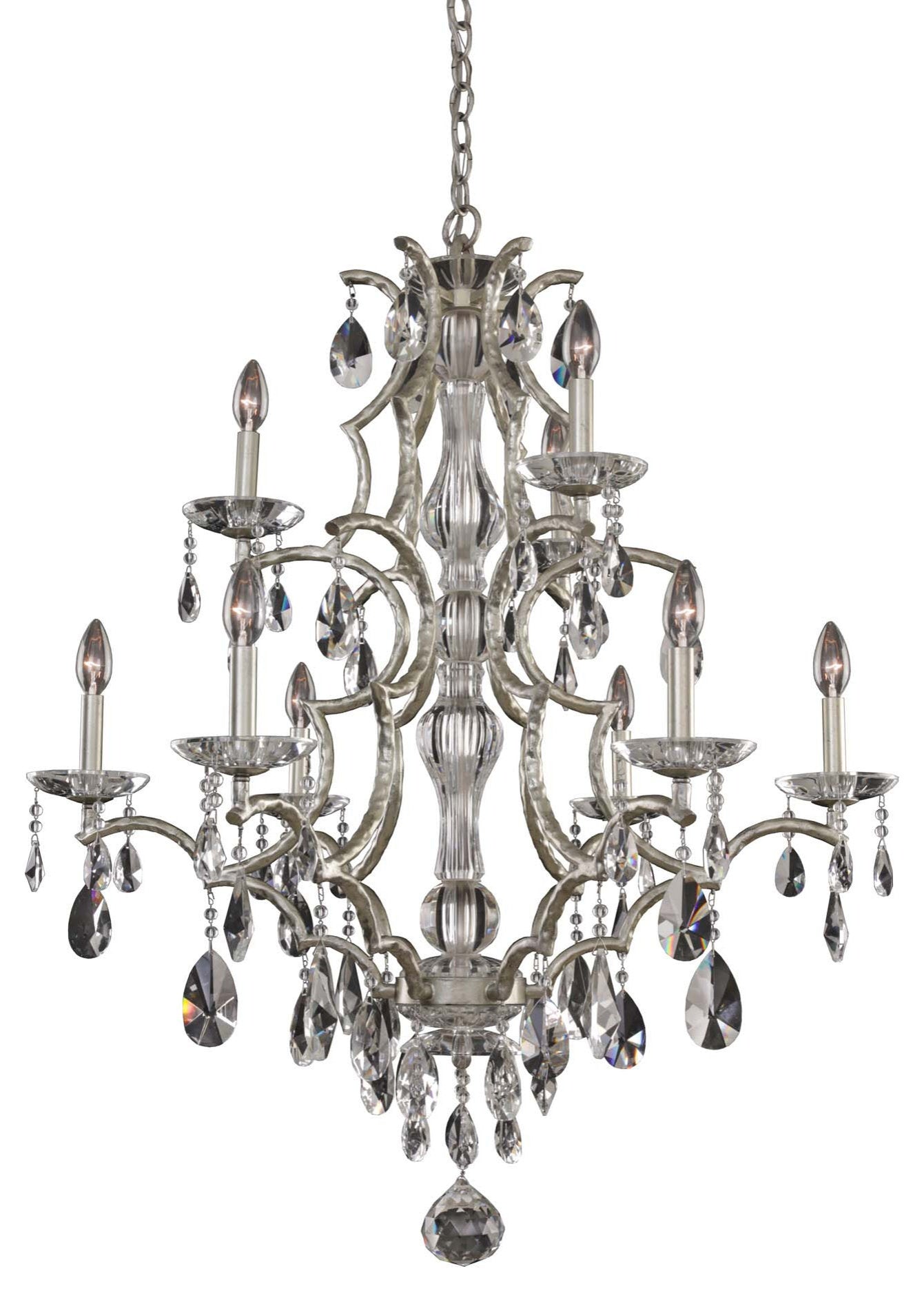 Shorecrest 34x40.5" 9-Light Transitional Chandelier by AllegriBy Allegri Crystal by Kalco Lighting