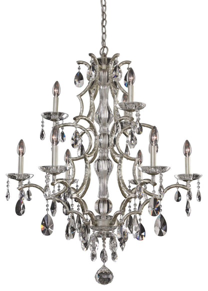 Shorecrest 34x40.5" 9-Light Transitional Chandelier by AllegriBy Allegri Crystal by Kalco Lighting