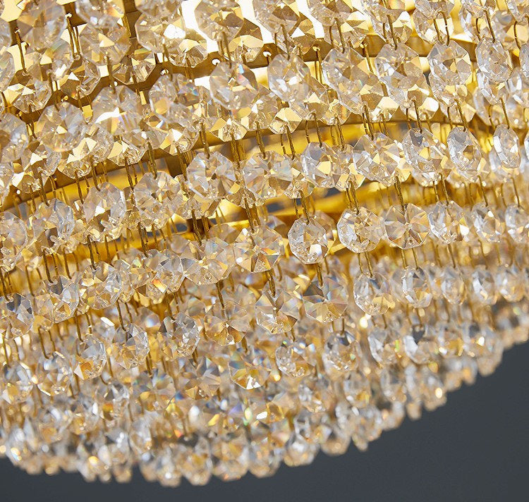 Sestri Levante | Stunning Gold Crystal Ball Chandelier, Dia21.7xh21.7''By Miron Demid LLC