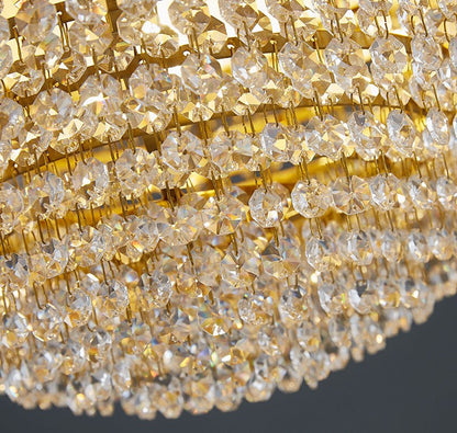 Sestri Levante | Stunning Gold Crystal Ball Chandelier, Dia21.7xh21.7''By Miron Demid LLC