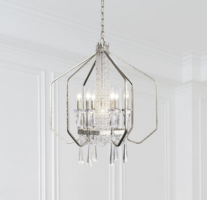 Varaluz 270P07 Barcelona 7 Light 26"W Crystal Taper Candle Style - OnyxBy Varaluz