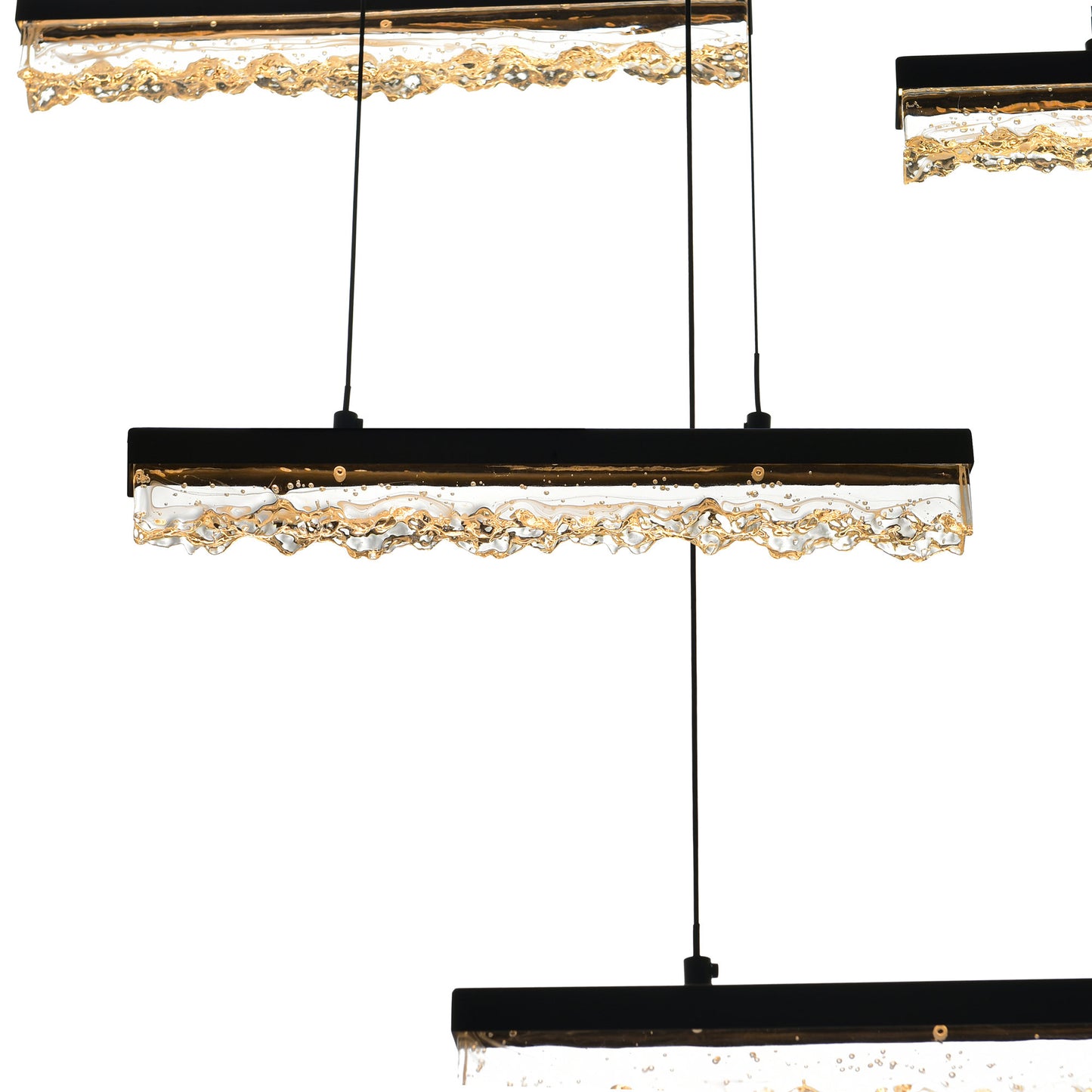 CWI LIGHTING 1588P48-10-101 Stagger Integrated LED Black ChandelierBy CWI Lighting
