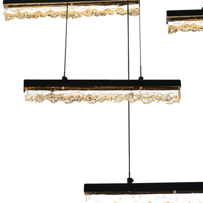 CWI LIGHTING 1588P48-10-101 Stagger Integrated LED Black ChandelierBy CWI Lighting