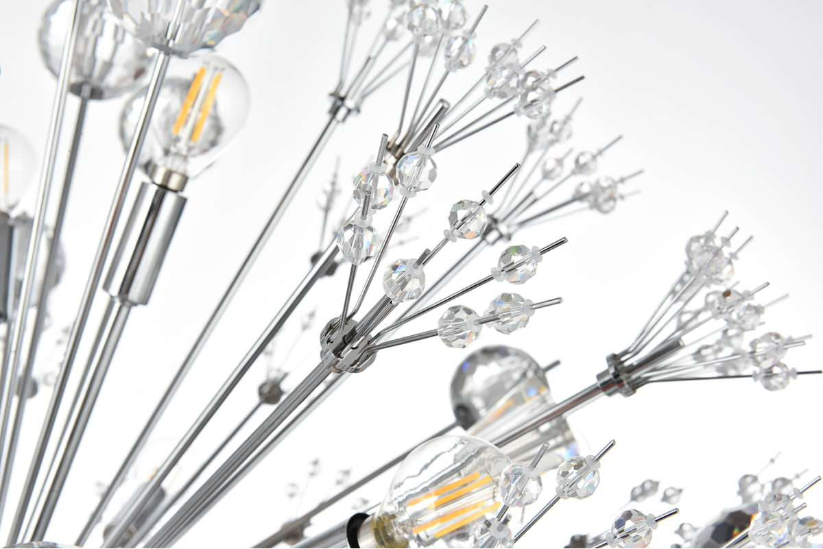 Elegant Lighting 48" Three Tiers Crystal Starburst ChandelierBy Elegant Furniture & Lighting