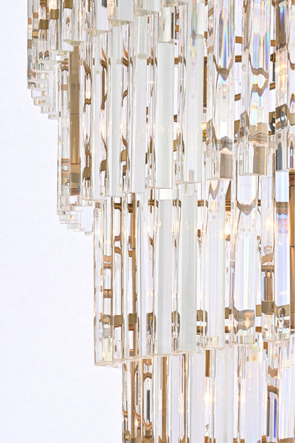 Elegant Lighting 1201SR48 Sydney 58 Light 48"W Crystal Waterfall - Matte BlackBy Elegant Furniture & Lighting