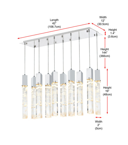 Home Living 42" Pendant, ChromeBy Home Living