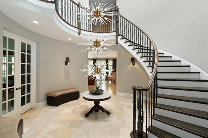 Elegant Lighting 46" Three Tiers Crystal Starburst ChandelierBy Elegant Furniture & Lighting