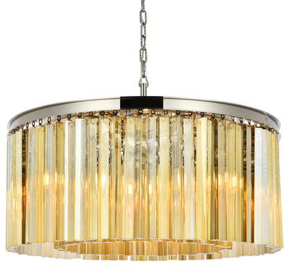 Elegant Lighting 1208D31-GT/RC Sydney 8 Light 32"W Crystal Drum - PolishedBy Elegant Furniture & Lighting