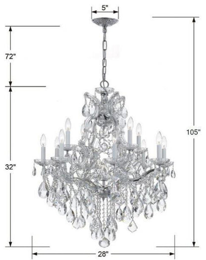 Maria Theresa - 12-Light Chandelier in Traditional and Contemporary StyleBy Crystorama Lighting