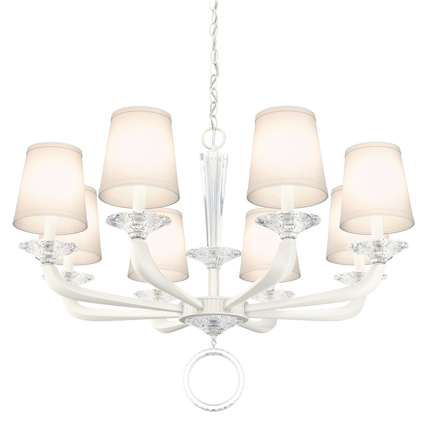 Schonbek Ma1008N-06O 8 Light Crystal Chandelier, WhiteBy Schonbek