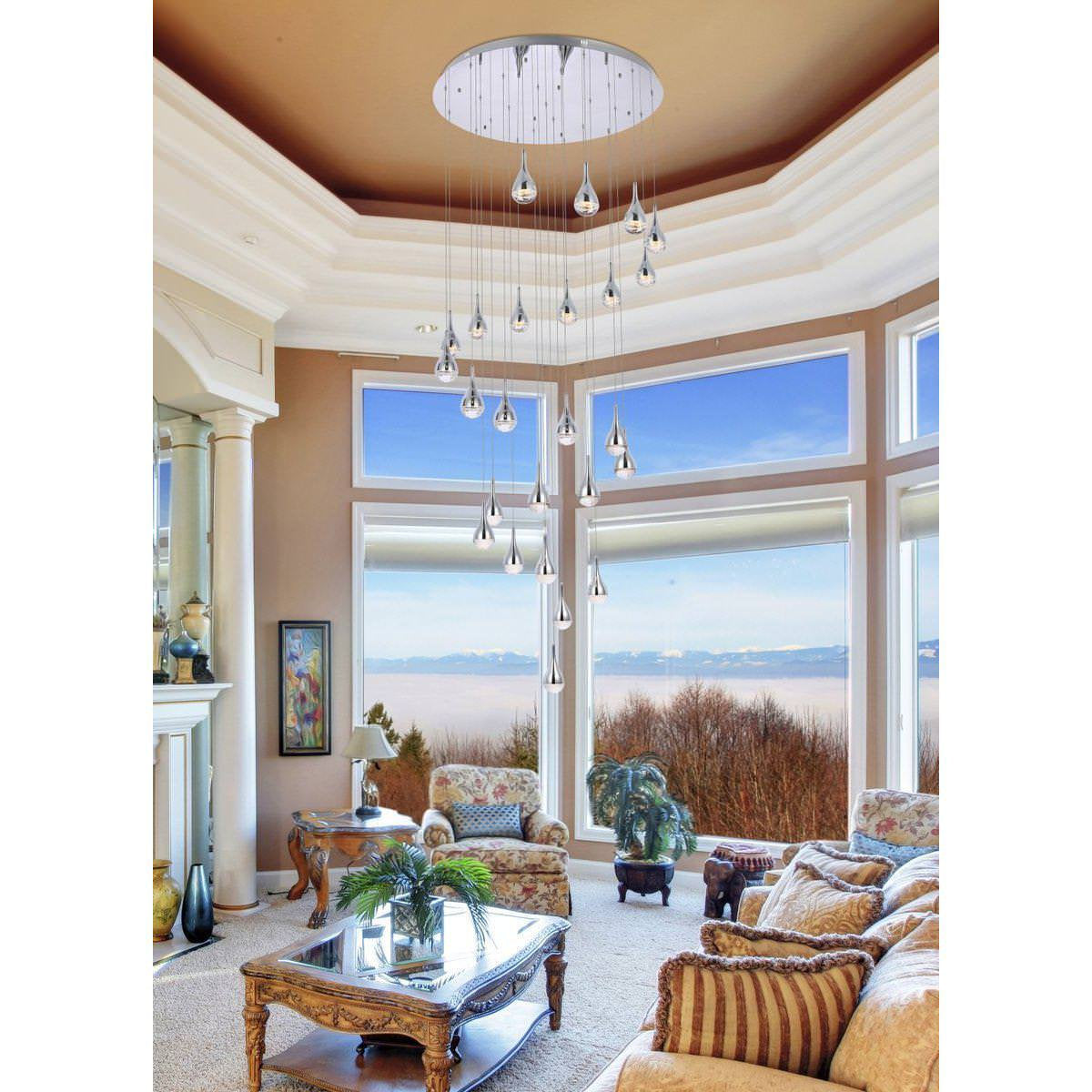 Amherst 25 Light Chandelier, ChromeBy Elegant Furniture & Lighting