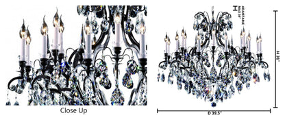 Clear Crystal Chandelier, Sandy BlackBy Design Living