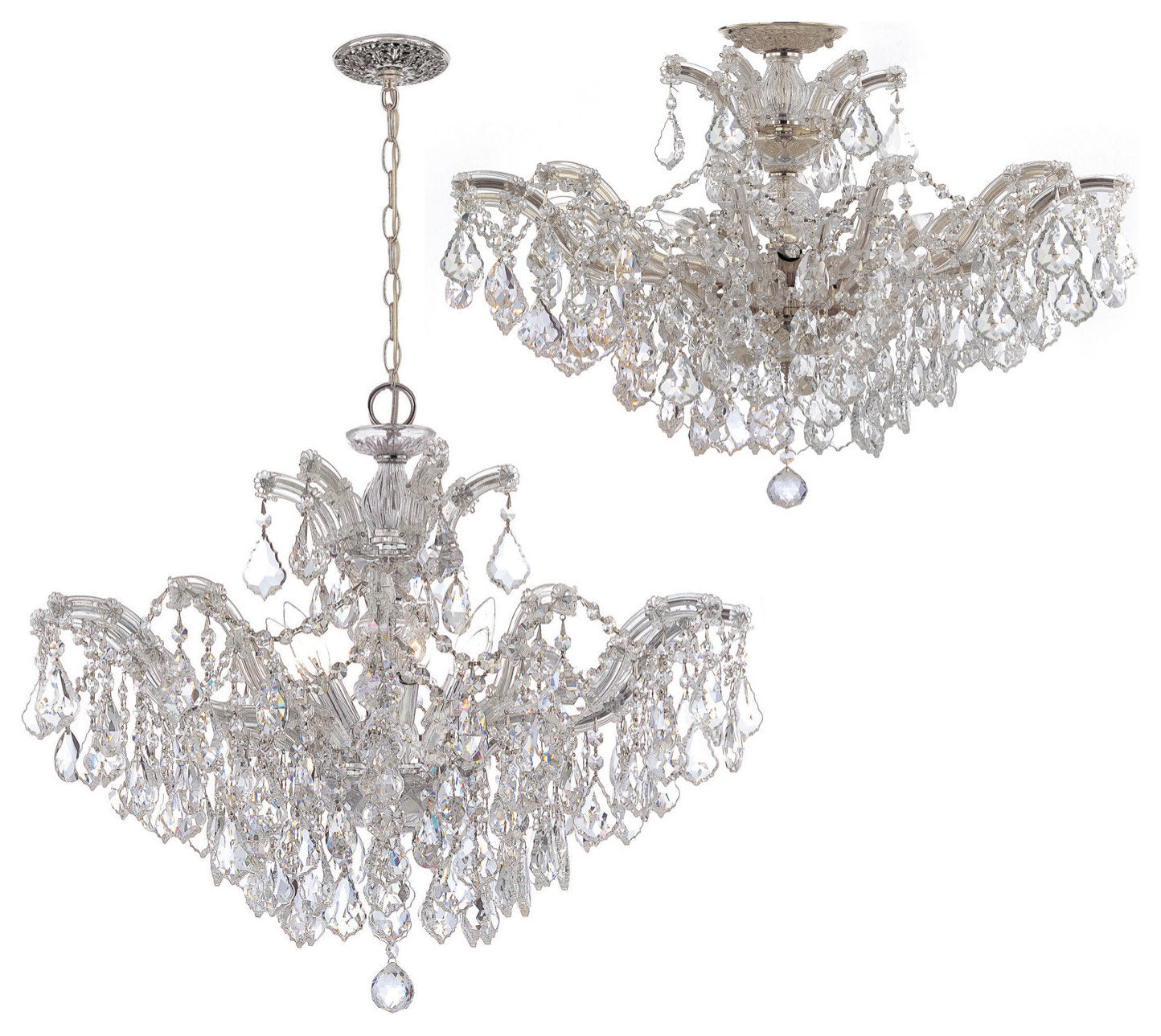 Crystorama Lighting Group 4439-CL-S Maria Theresa 6 Light 27"W - PolishedBy Crystorama Lighting