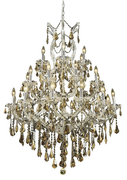 2801 Maria Theresa Collection Large Hanging Fixture, Clear, Royal CutBy Elegant Furniture & Lighting