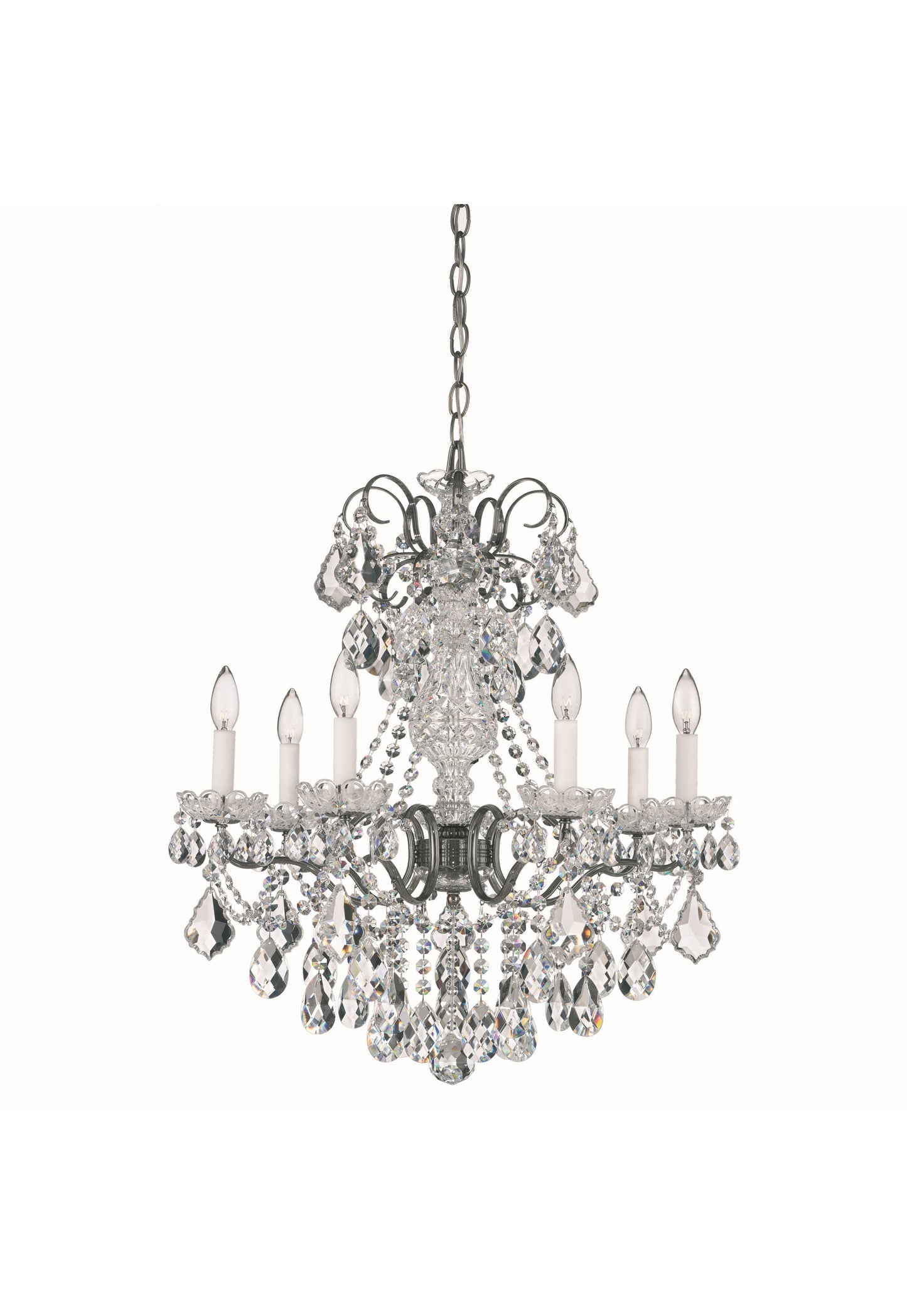 Schonbek 3656-49H 7 Light Crystal Chandelier, Black PearlBy Schonbek