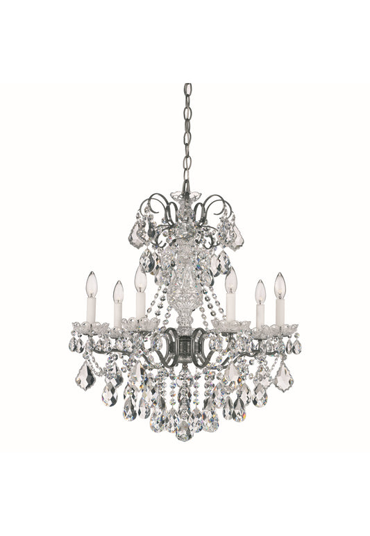 Schonbek 3656-49H 7 Light Crystal Chandelier, Black PearlBy Schonbek