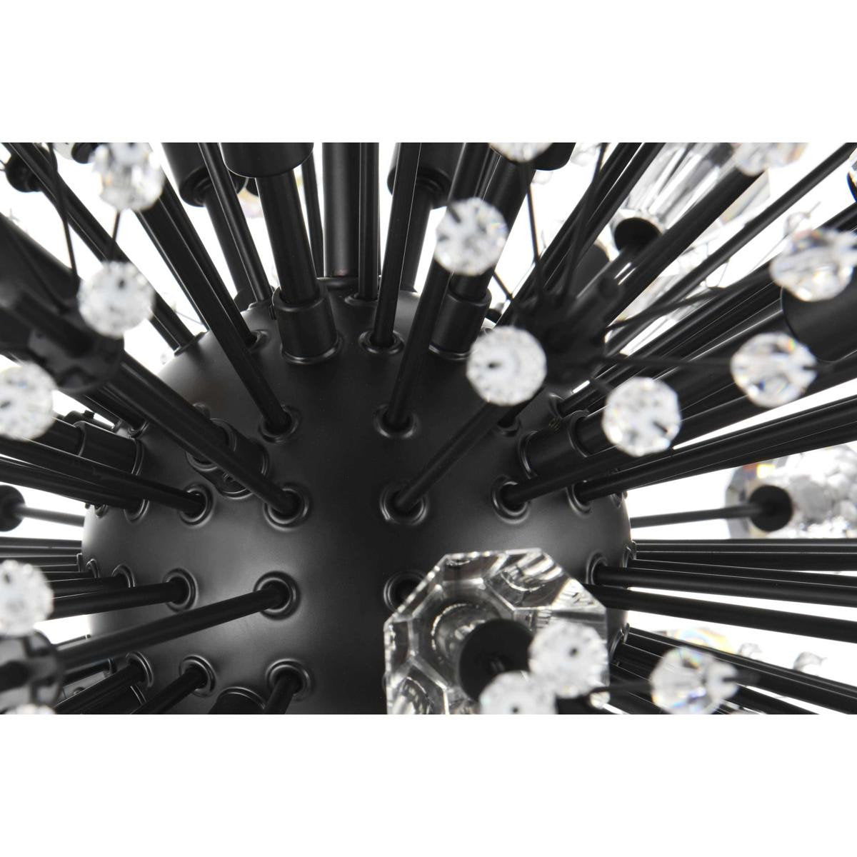 Vera 24 Light Pendant, BlackBy Elegant Furniture & Lighting