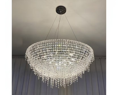 Bendejun | Luxury Brilliant Drops Crystal Chandelier, Dia31.5xh13.8", Cool LightBy Miron Demid LLC