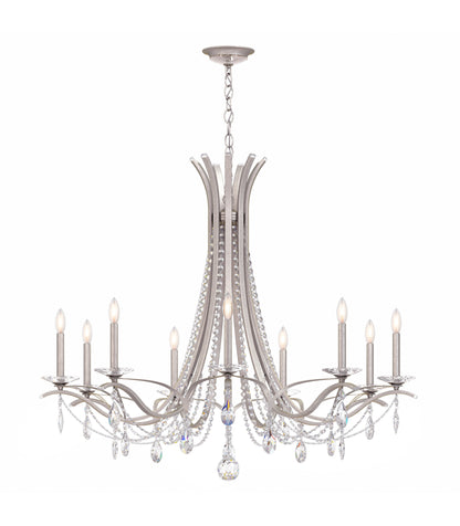 Schonbek Va8339N-48S 9 Light Crystal Chandelier, Antique SilverBy Schonbek