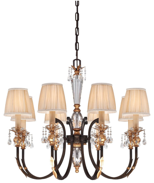 Metropolitan Bella Cristallo 8-Light Chandelier, French BronzeBy Minka Aire