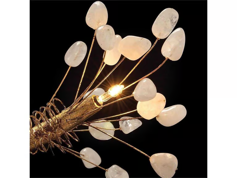 John Richard 16-Light Leah Chandelier with Antique Gold Finish and Crystal Buds