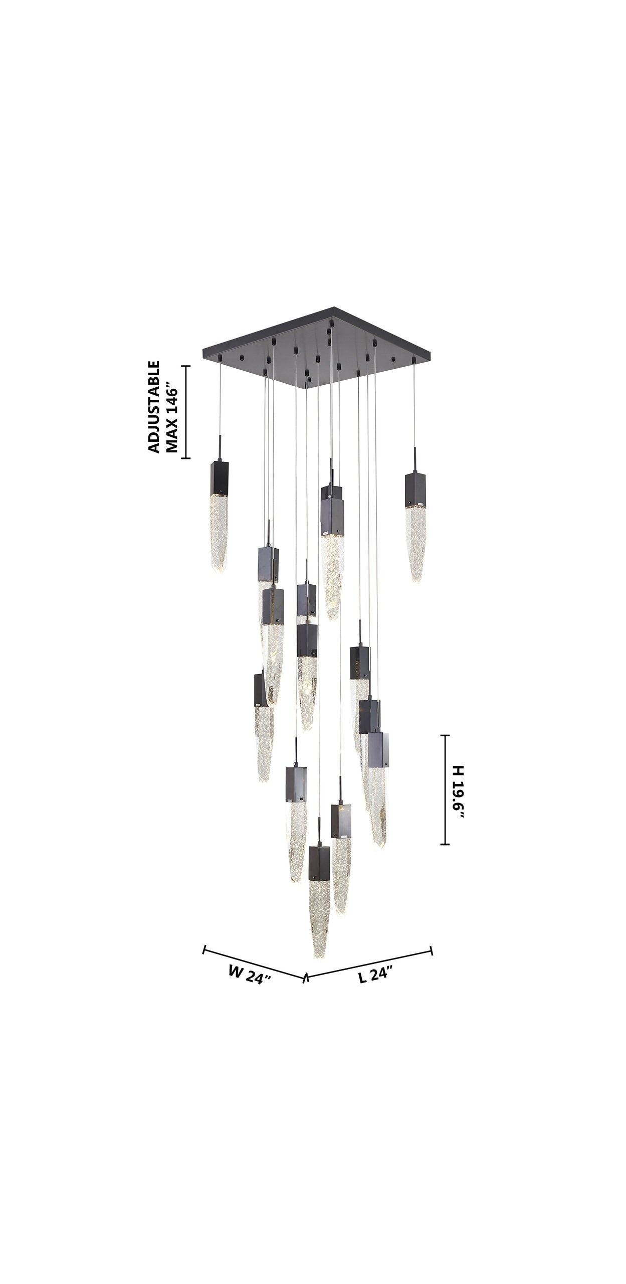 Multi Crystal Cascade ChandelierBy Design Living