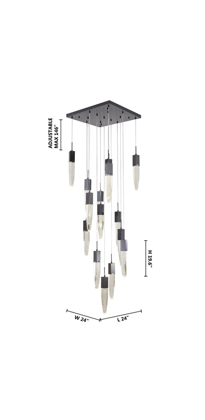Multi Crystal Cascade ChandelierBy Design Living