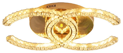 Aicurzio | Fashionable Luxury Crystal Gold Chandelier, 59.1x39.4'By Miron Demid LLC