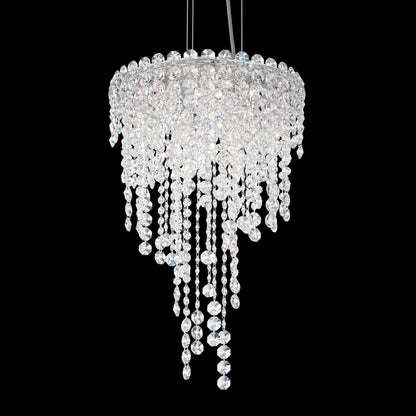 Chantant 4-Light Pendant in Stainless Steel With Clear Heritage CrystalBy Schonbek