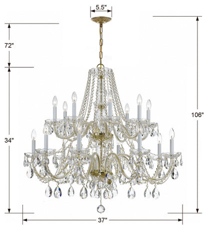 Crystorama Lighting Group 1139-CL-S Traditional Crystal 16 Light - PolishedBy Crystorama Lighting