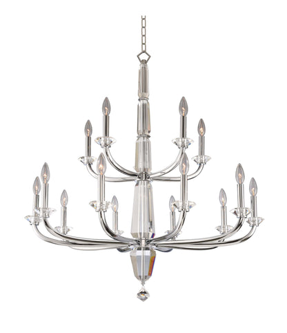 Palermo 36x40" 15-Light Modern Chandelier by AllegriBy Allegri Crystal by Kalco Lighting