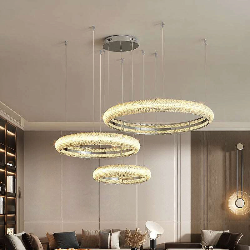 Bergamo 3-Ring Crystal ChandelierBy Morsale.com