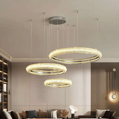 Bergamo 3-Ring Crystal ChandelierBy Morsale.com