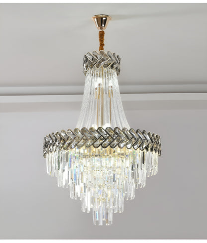 Juan-les-Pins | Big Luxury Crystal Chandelier Opulent Elegance, 31.5'', Warm Light 3000k, DimmableBy Miron Demid LLC